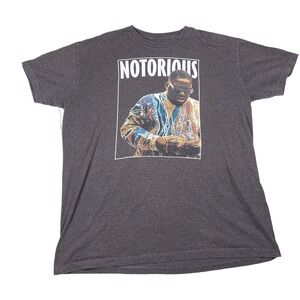 Notorious B.I.G. Graphic T-Shirt Mens L Black Excellent Rap Tee Streetwear